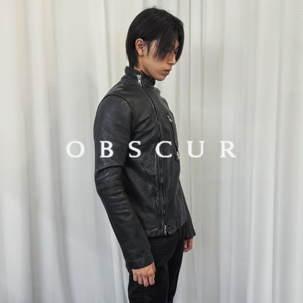 OBSCUR 13FW Asymmetrical Leather Jacket