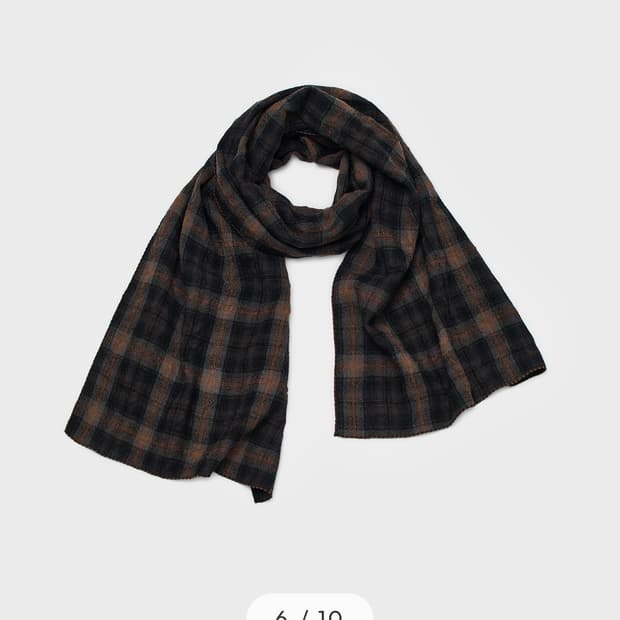 벨리에 시티 그리드 머플러 브라운 체크