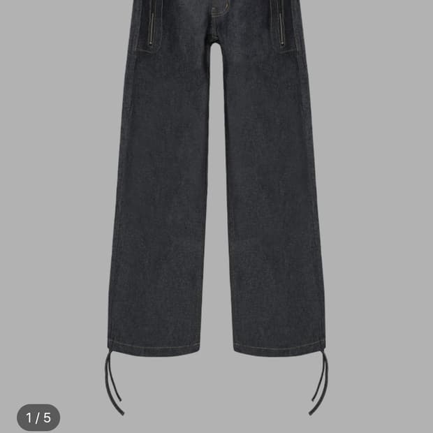 판매)MJD 로우라이즈 듀얼 집 데님 인디고 L 새상품