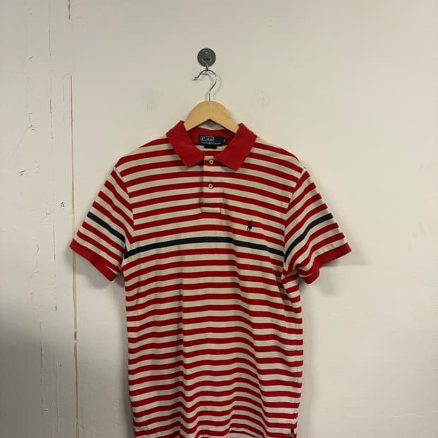 XL) 폴로 레드 스트라이프 카라티 T411