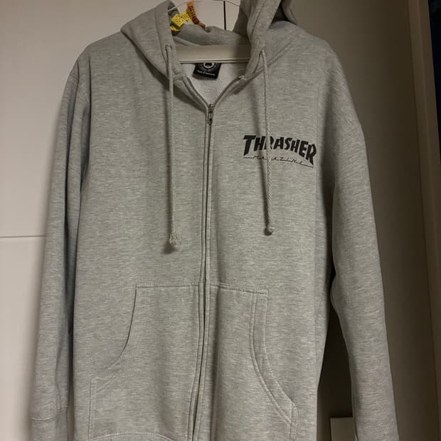 트레셔 후드집업 그레이