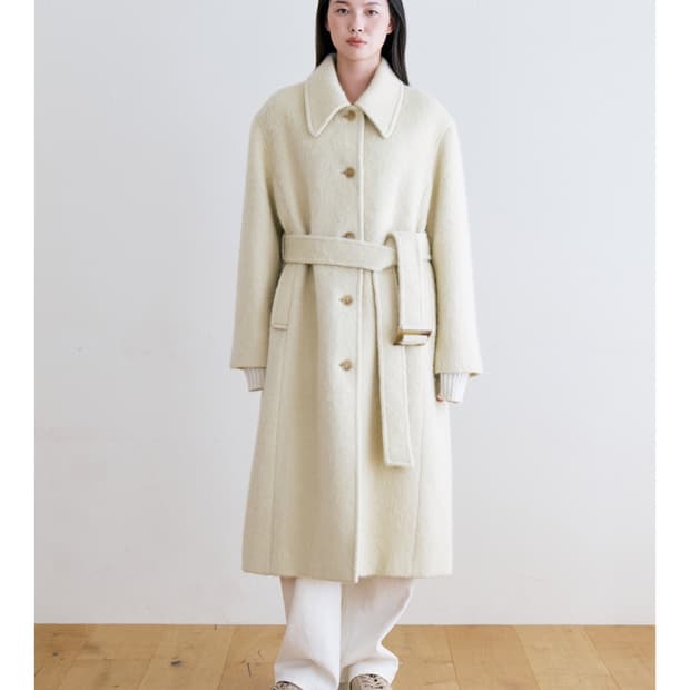 [새상품] 노티아 ALPACA BELTED LONG COAT - BUTT
