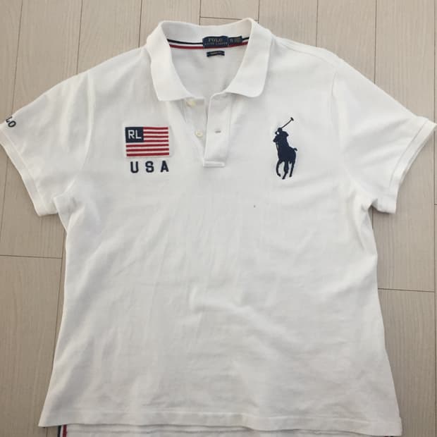 폴로 빅포니 성조기 카라 티셔츠