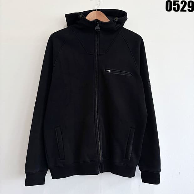 바버 블랙 후드 집업 XL 0529
