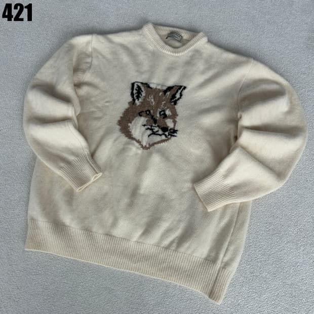 메종키츠네 아이보리 니트 