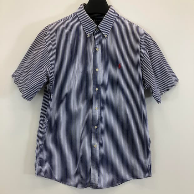 폴로 랄프로렌 퍼플 스트라이프 반팔셔츠 105