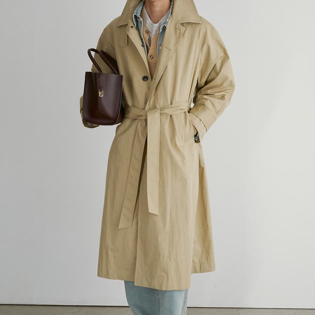 [할인] 렉토 24FW 잭 오버핏 트렌치코트 베이지