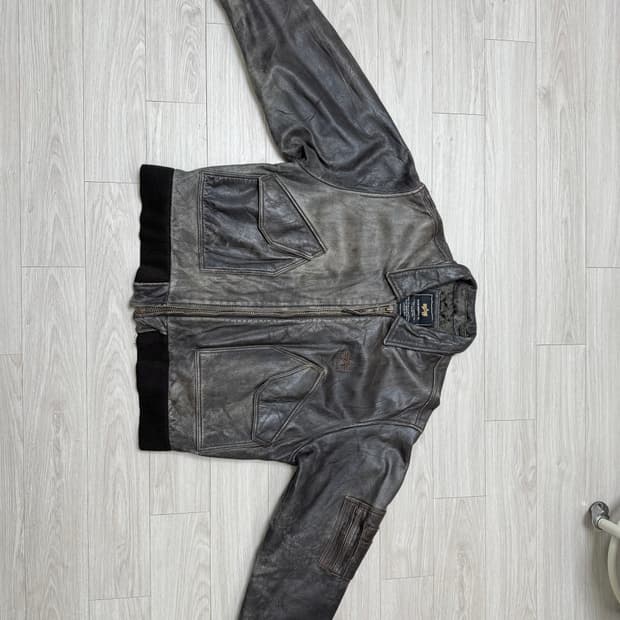 알파 인더스트리 A-2 리얼레더 자켓 (L)