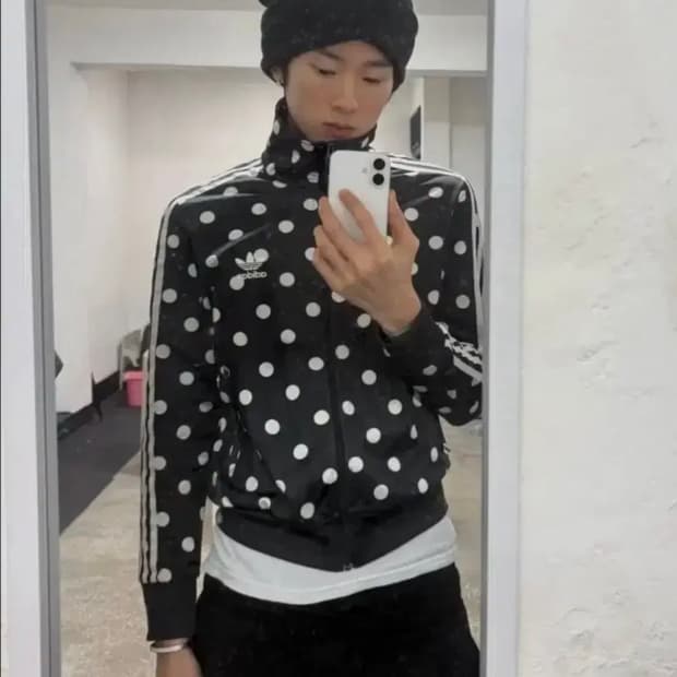 아디다스 나우아임영 도트 땡땡이 져지 90