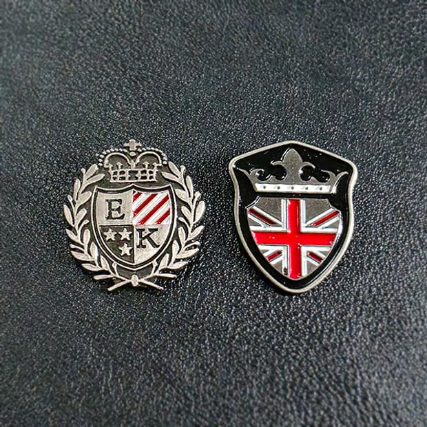 Nobilis 브로치 남자 여자 엔틱 빈티지 귀족 왕관 월계수 방패