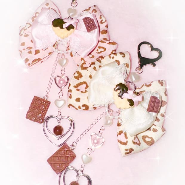[handmade] 호피 초코 비스킷 키링 .·˖*·⑅˘꒷꒦˘ 🍫