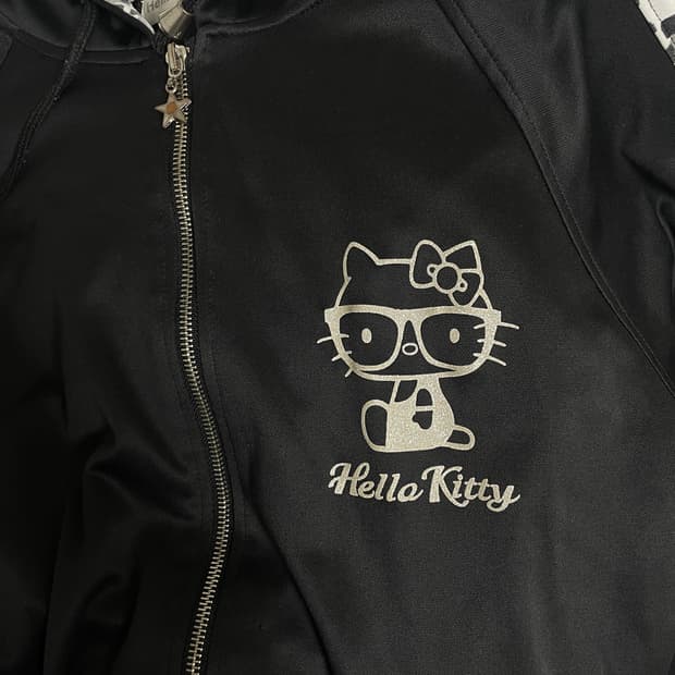 헬로키티 갸루 호피 후드집업
