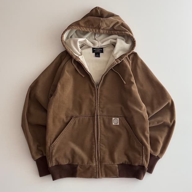 폴로 코듀로이 후드 집업 브라운 S