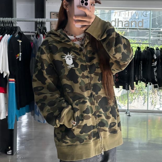 베이프 1st 카모 녹계 Nyc 후드집업