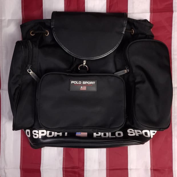 특A 오리지날 90's 폴로 스포츠 스펠아웃 대형 백팩