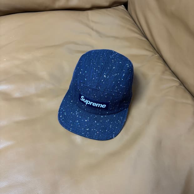 Supreme 슈프림 네이비 캠프캡 모자 (Glitter Navy)