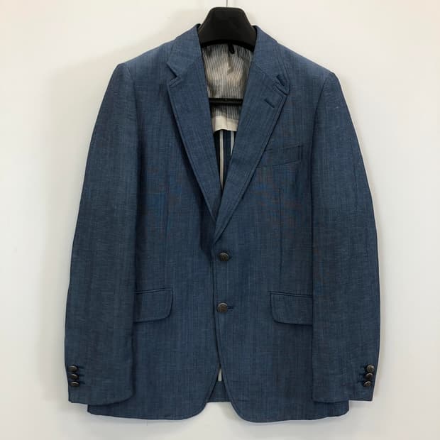 커스텀멜로우 린넨혼방 샴브레이자켓 100