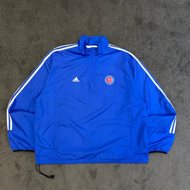 아디다스 시카고 컵스 하프 집업 점퍼 XXL