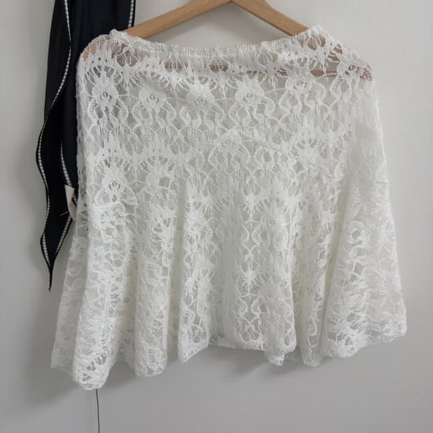 레이어드 레이스 스커트