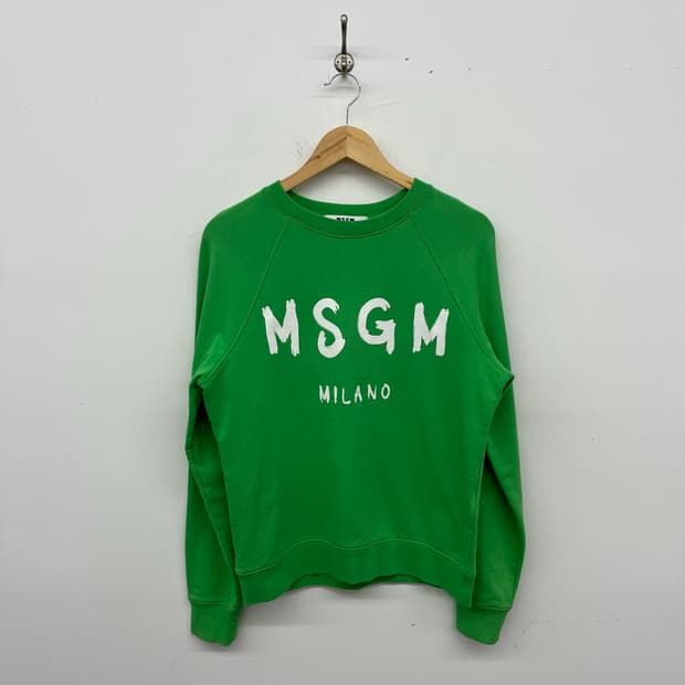 MSGM 밀라노 빈티지 로고 맨투맨 그린 여성L