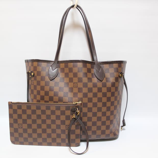 루이비통 네버풀 다미에 숄더백 + 파우치 