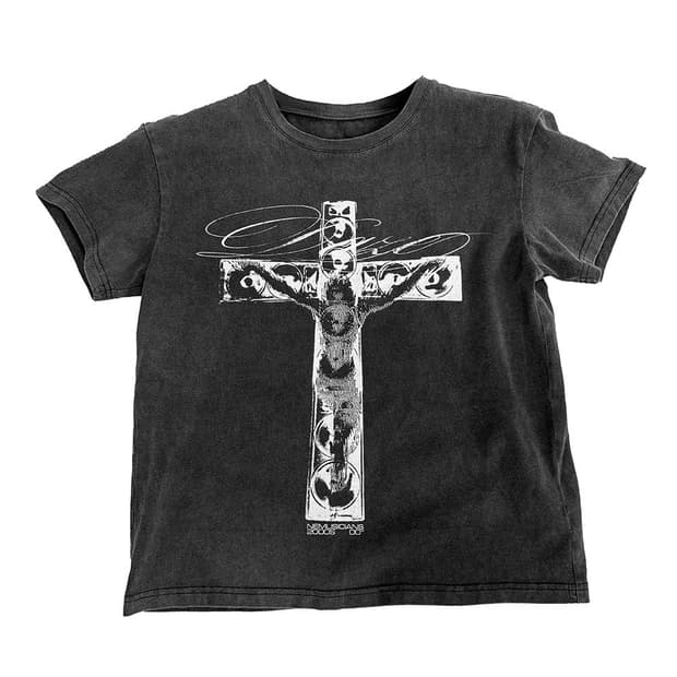 Rhythm Slave Cross Print T-Shirt