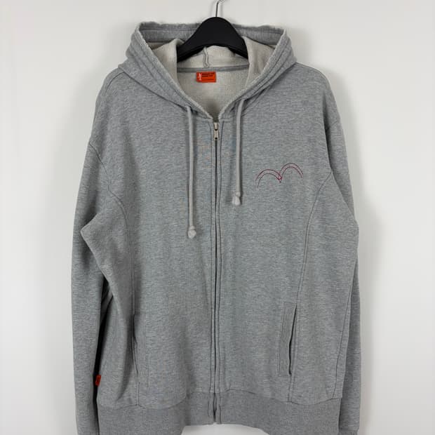 a74) 리바이스 오렌지탭 그레이 후드집업