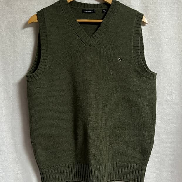 공용 TBJ 모 브이넥 니트 베스트 스웨터 폴로 100