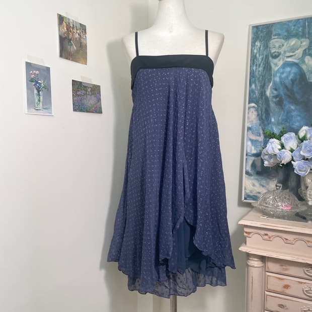 blue dot glitter back banding opc