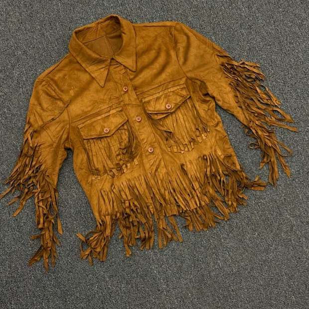 OS)American vintage 스웨이드 여성 프린지 셔츠자켓