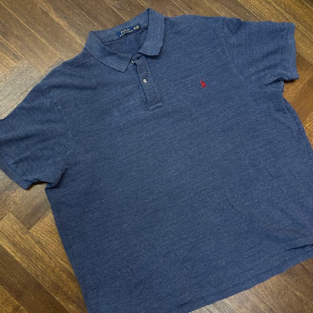 Polo RalphLauren 블루그레이 워싱 PK셔츠 오버핏 카라티