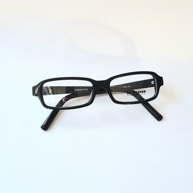 데드스탁 블랙 스퀘어 뿔테  빈티지 안경테