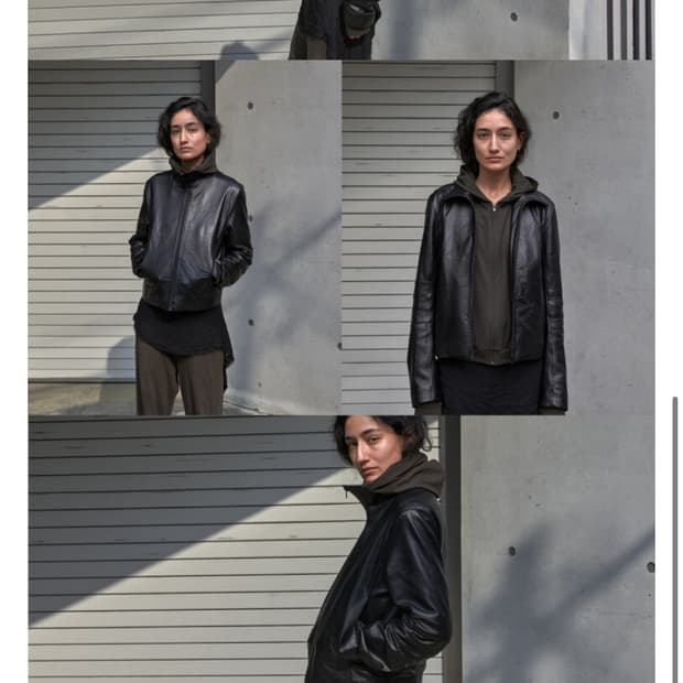 머듈 014 appendix leather jacket 블랙 4사이즈
