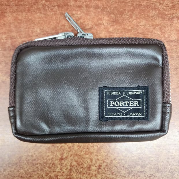 요시다포터 프리스타일 멀티코인 케이스 브라운