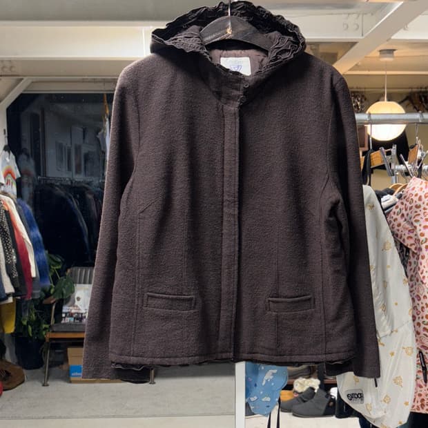 Ville d'azur 울 프릴 자켓