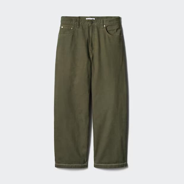 [M] 유니클로x JWA 와이드핏진 다크그린 