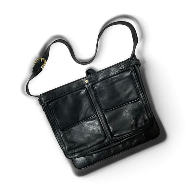 Real leather pocket BIG bag