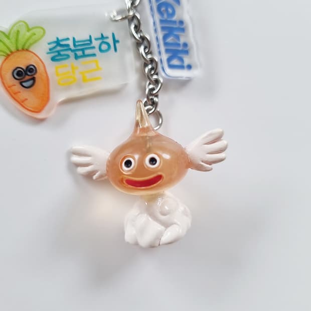 빈티지 드래곤퀘스트 엔젤 슬라임 미니 피규어 키링