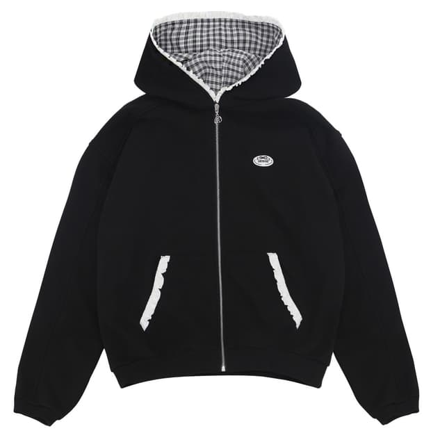 드라이로즈 빅리본 후디 후드집업 블랙