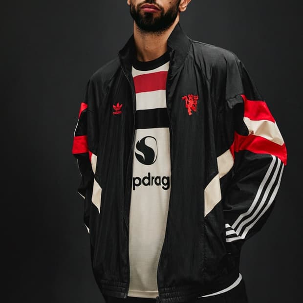 맨유 오리지널 트랙탑 블랙 레드 (IS6525)