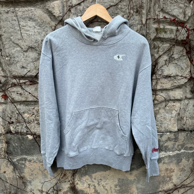 Rawlings 일본 빈티지 와플 플레인 후드티 그레이 후드 후디 l