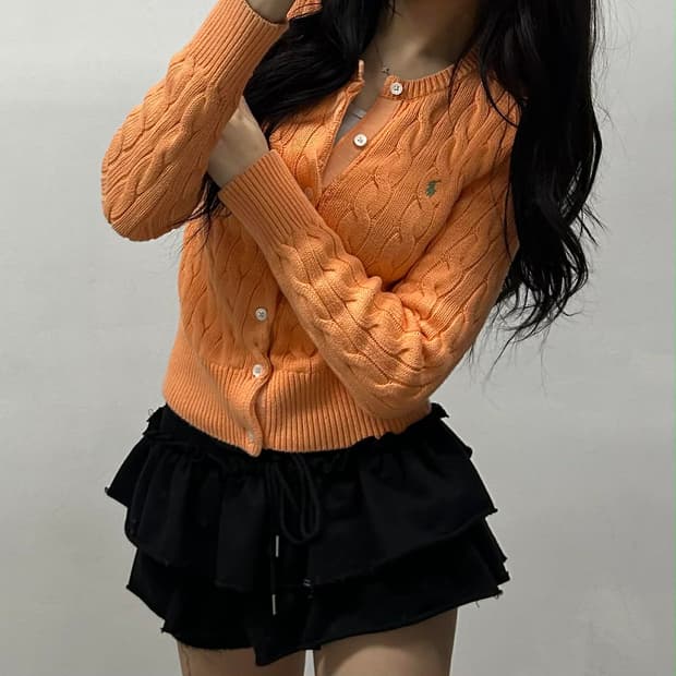 폴로 랄프로렌 신형 큐알 케이블 걸즈 니트 가디건(S)