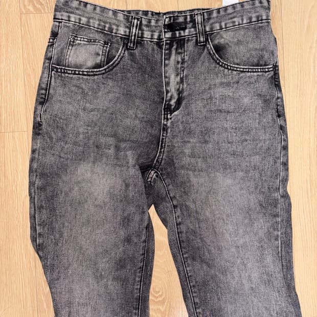 Vintage Washed Black Denim Jeans