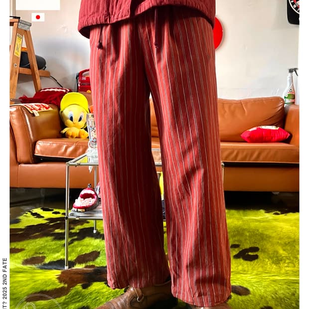 COLZA Japan Stripe Wide Trouser Pants