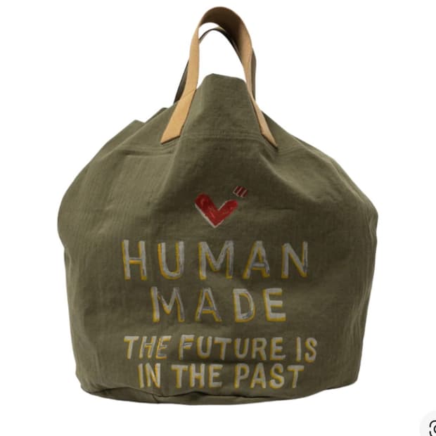 휴먼메이드 토트백 올리브 드랩