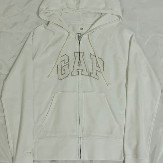 GAP 갭 화이트 후드집업 