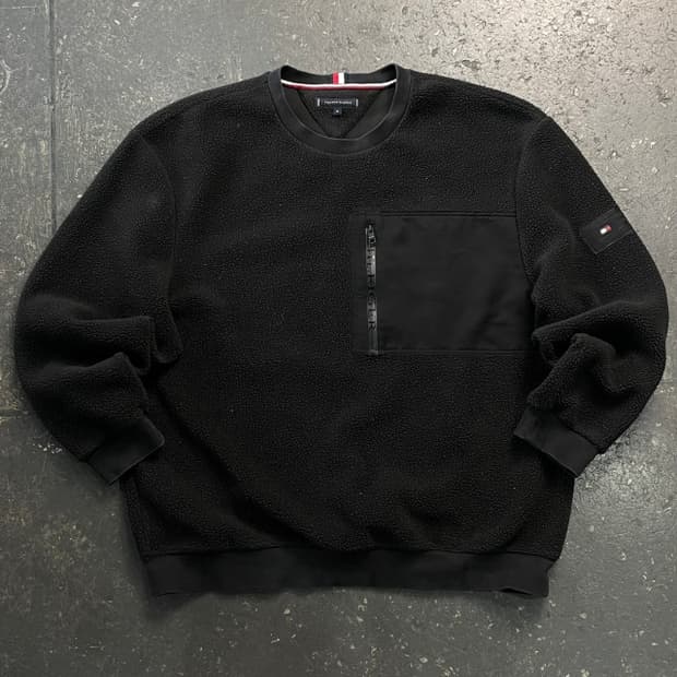 105 타미힐피거 후리스 맨투맨 