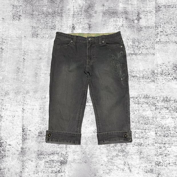 00s oriental graphic denim 