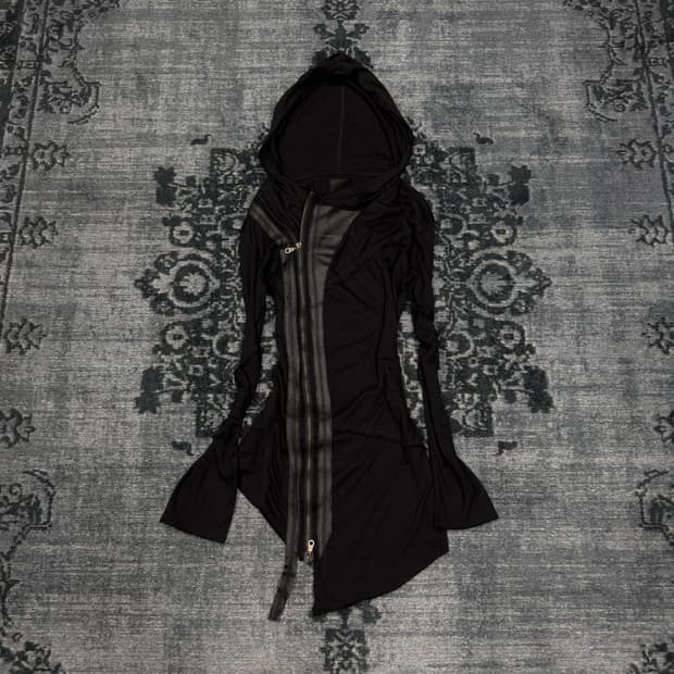Midas 00s archive leather patch rayon pa