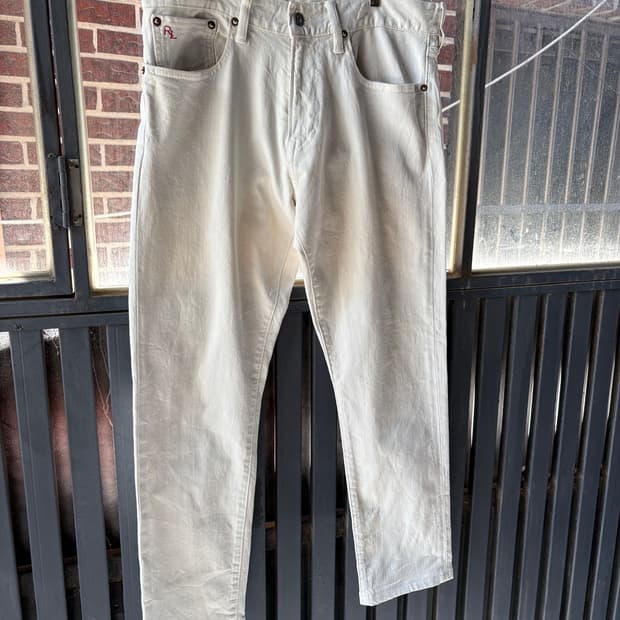 (32) 폴로 랄프로렌 화이트 데님 팬츠 Polo Ralph Lauren